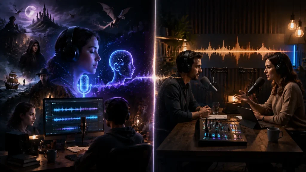 AI Audio Stories vs Podcasts: What's the Difference
