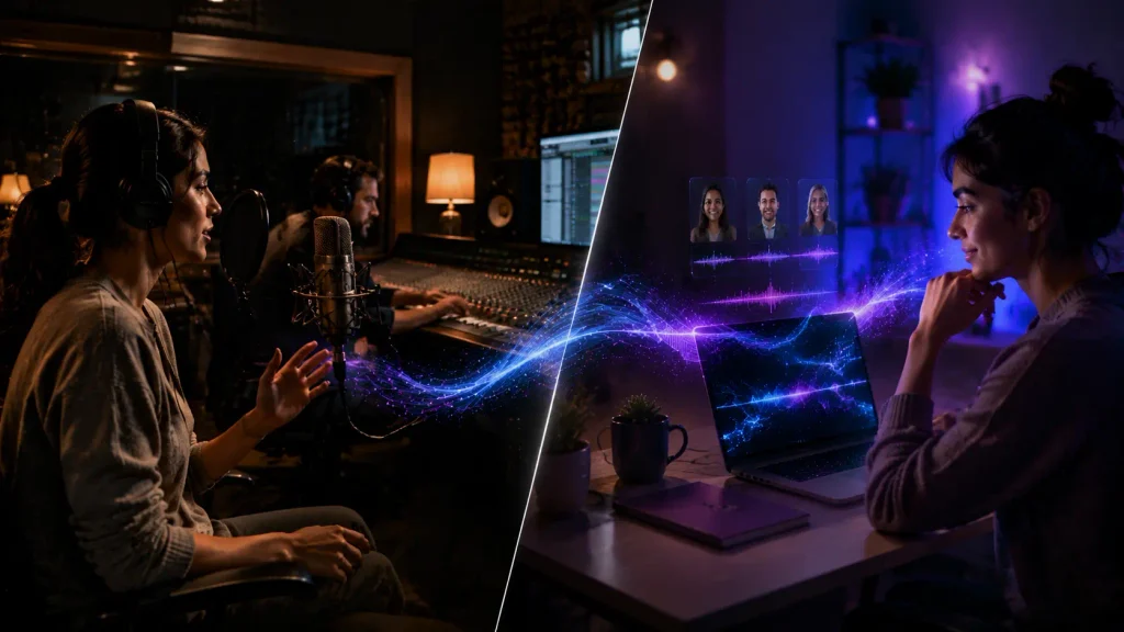 AI Narration Generator vs Traditional Voice Recording