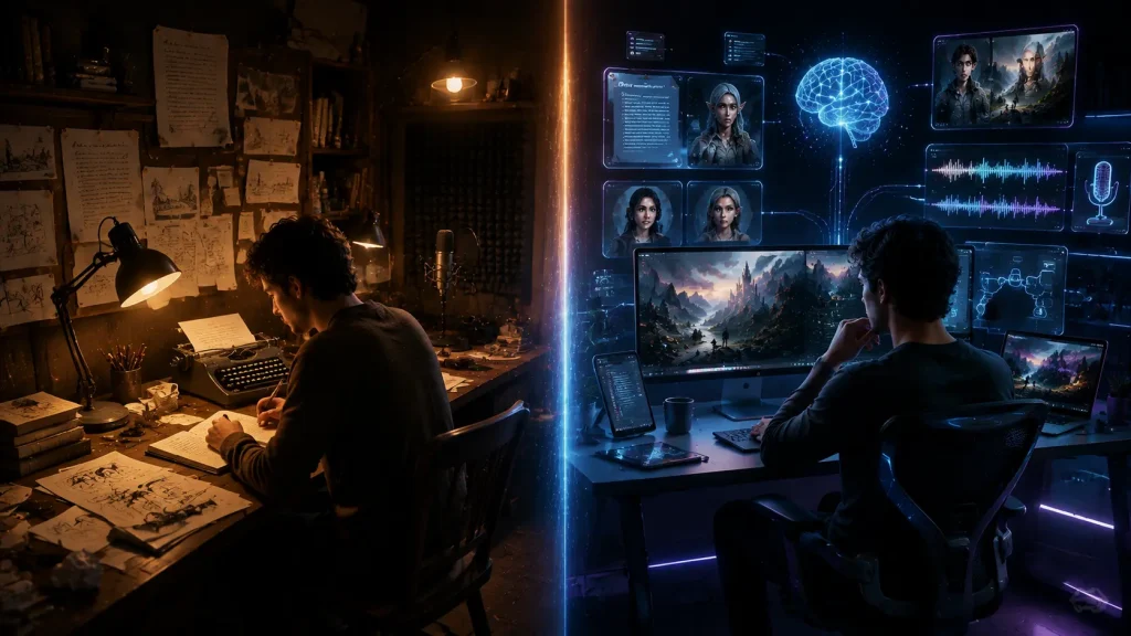 AI Storytelling Tools vs Traditional Story Creation