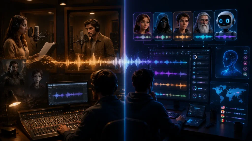 AI Voice Characters vs Traditional Voice Acting