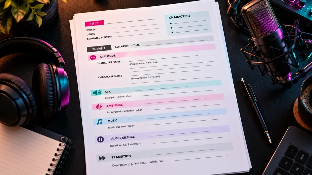 Free Audio Drama Script Template for Beginners